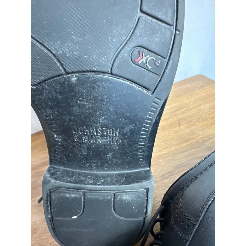 Johnston Murphy Banning XC4 Shoes Size 10.5 Black Leather Derby Waterproof Men's